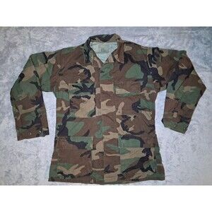 US Army Military BDU Coat Woodland Combat Camouflage Small Regular